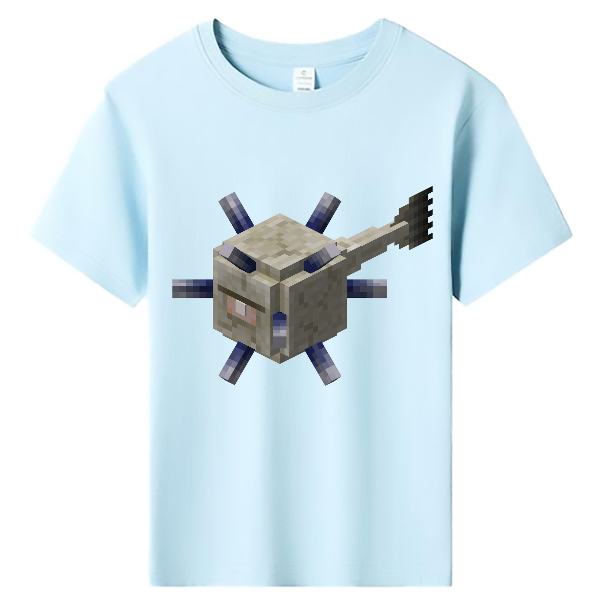 （画像用） マインクラフト ブロックの世界 Minecraft MC Block world 綿100％キッズTシャツ（フロントプリント）
